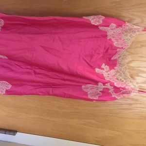 Large pink lace slip